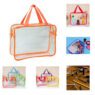reusable clear toiletry tote bag with handle 4