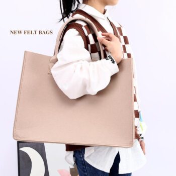 reusable felt shopping tote bag 1