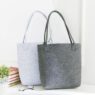 reusable solid color felt shopping tote bag 1