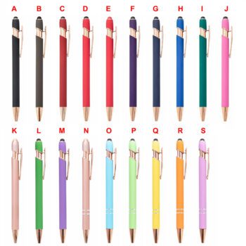 rose gold aluminum stylus ballpoint pen