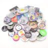 round tinplate mirror magnetic pin badges 1