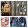 round tinplate mirror magnetic pin badges 5