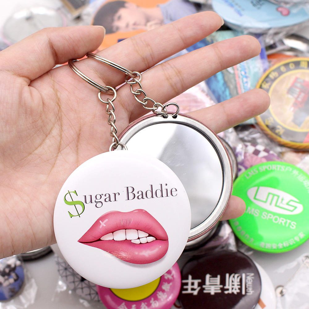 round tinplate mirror magnetic pin badges round tinplate mirror magnetic pin badges
