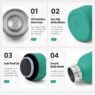 rubber paint matte stainless steel sports water bottle 1