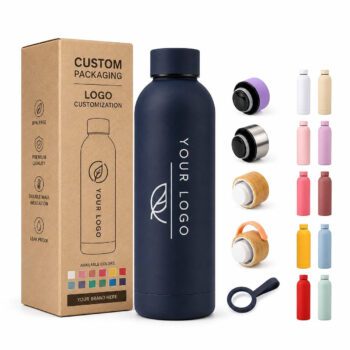 rubber paint matte stainless steel sports water bottle