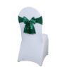 satin elastic chair back flower bow tie 4