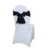 satin elastic chair back flower bow tie 5
