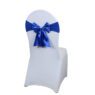 satin elastic chair back flower bow tie