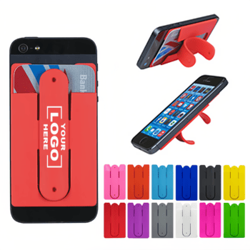 silicone cards holder with cell phone stand