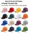 six pane embroidered cotton baseball cap 8