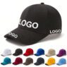 six pane embroidered cotton baseball cap