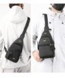 sleek breathable antibacterial nylon crossbody bag for men 5
