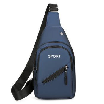sleek mens solid color pu leather crossbody sling bag 4