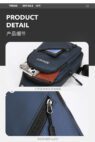 sleek mens solid color pu leather crossbody sling bag 5