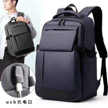 sleek minimalist laptop backpack for men