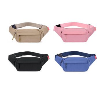 sleek minimalist solid color fanny pack with phone storage 1