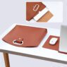 sleek minimalist waterproof pu leather laptop tote bag 4