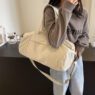 sleek solid color urban canvas gym duffel bag 1