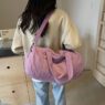 sleek solid color urban canvas gym duffel bag 2