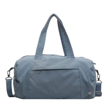sleek solid color urban canvas gym duffel bag