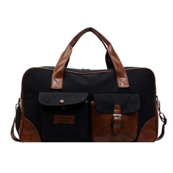 sleek unisex vintage canvas gym duffle bag