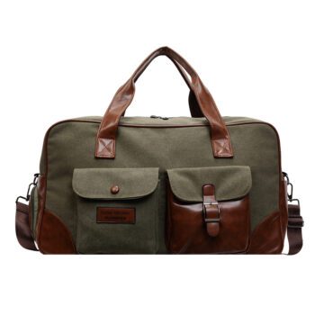 sleek unisex vintage canvas gym duffle bag 5
