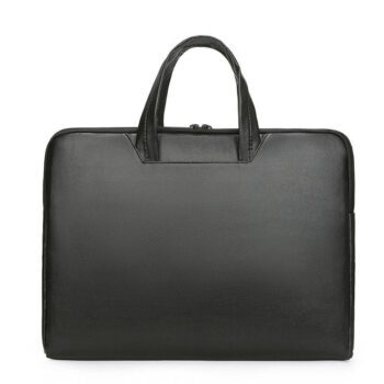 sleek vintage pu leather business laptop briefcase