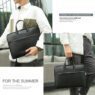 sleek vintage pu leather business laptop briefcase 5