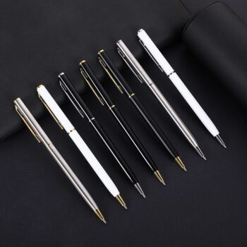 slim stainless steel ballpoint pen 1