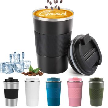stainless steel coffee tumbler with lids