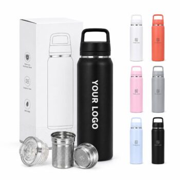 stainless steel insulated water bottle with tea infuser