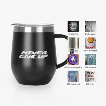 stainless steel insulated wine tumbler with handle 1