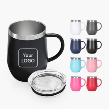 stainless steel insulated wine tumbler with handle