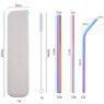 stainless steel straw set with eco friendly wheat straw case 2