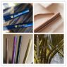stainless steel straw set with eco friendly wheat straw case 4