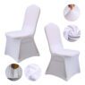 stretch polyester spandex white chair covers