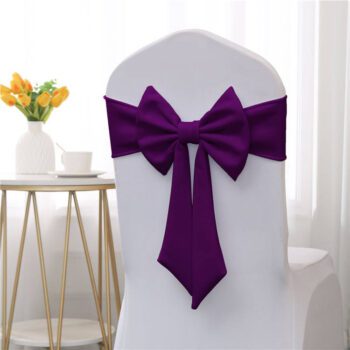 stretchy chair bowknot belt bands 1