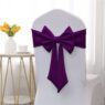 stretchy chair bowknot belt bands 1