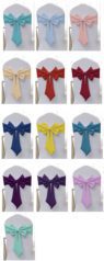 stretchy chair bowknot belt bands 4