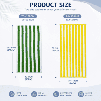 striped cotton beach towel 1
