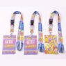sublimation neck lanyard with breakaway safety card holder