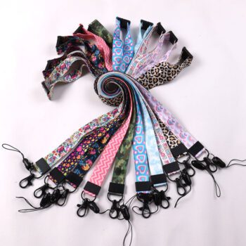 sublimation polyester lanyard with phone strap safety breakaway