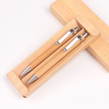 sustainable bamboo pen with paper gift box