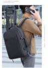 synthetic leather large capacity multi functional laptop backpack bag 5