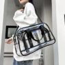 transparent pvc duffel bag with zipper pocket 1