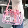 transparent pvc duffel bag with zipper pocket 2