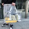 transparent pvc duffel bag with zipper pocket 3