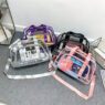 transparent pvc duffel bag with zipper pocket 4