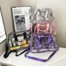 transparent pvc duffel bag with zipper pocket 5
