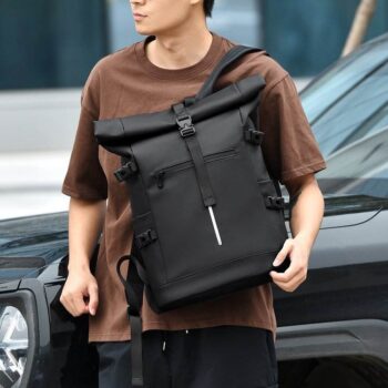 unisex retro laptop backpack with air cushion straps
